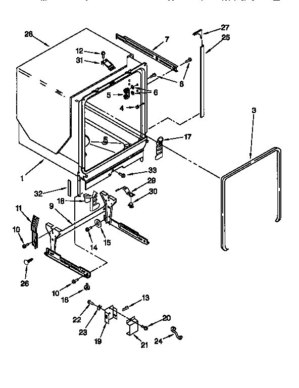 Tub and frame