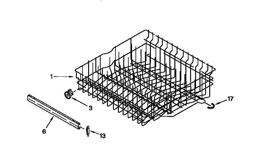 Upper rack and track