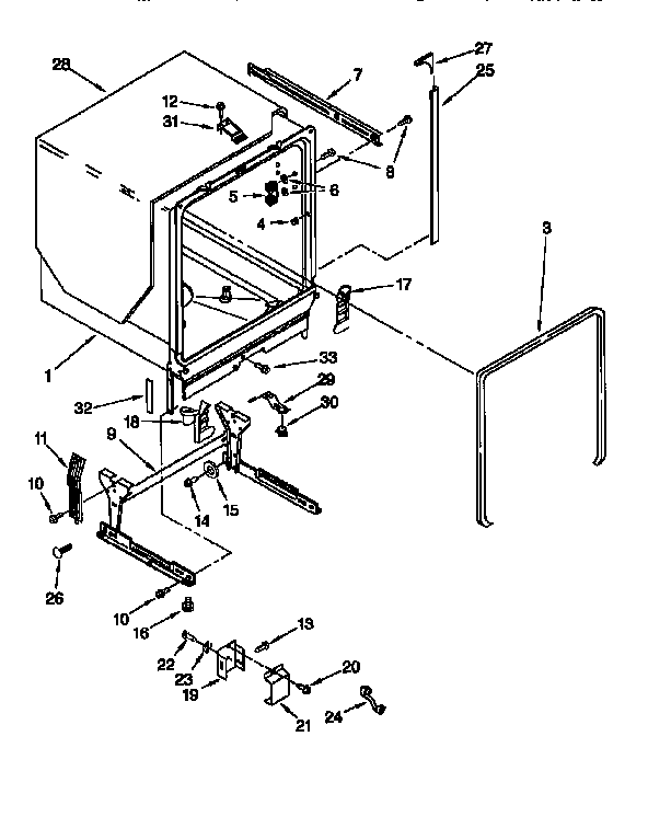Tub and frame