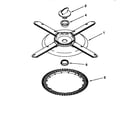 KitchenAid KUDV24SEBL2 lower washarm and strainer diagram