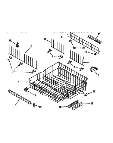 Upper rack and track