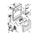 KitchenAid KUDS24SEBS0 door and latch diagram