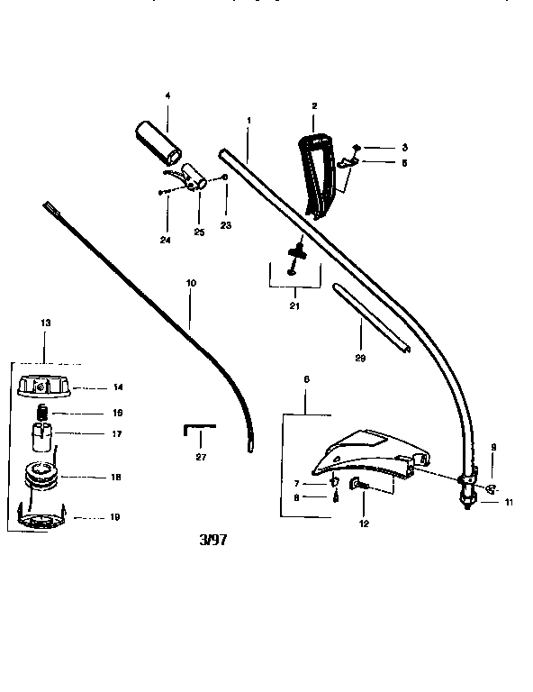 Drive shaft and cutting head
