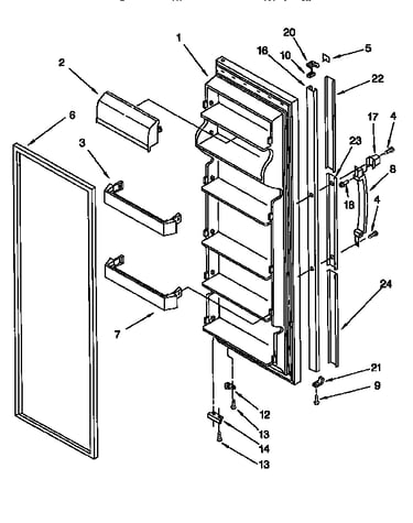 Refrigerator door