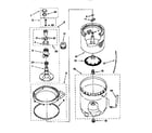 Kenmore 11026722691 agitator, basket and tub diagram