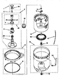 Agitator, basket and tub
