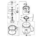 Kenmore 11026842691 agitator, basket and tub diagram