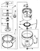 Agitator, basket and tub