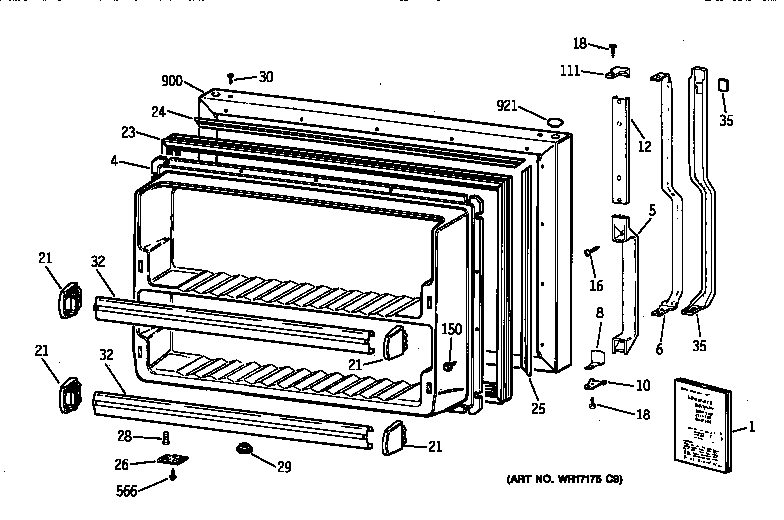 Freezer door