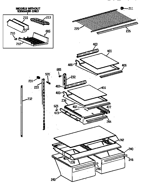 SHELVES AND ACCESSORIES