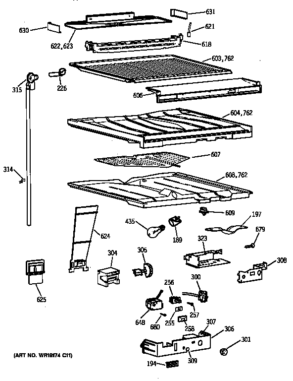 Comparment separator/divider block