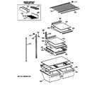 GE TBK18JAXERWW shelves and accessories diagram