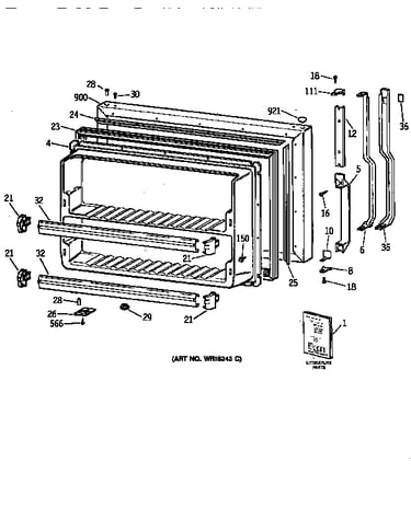 Freezer door