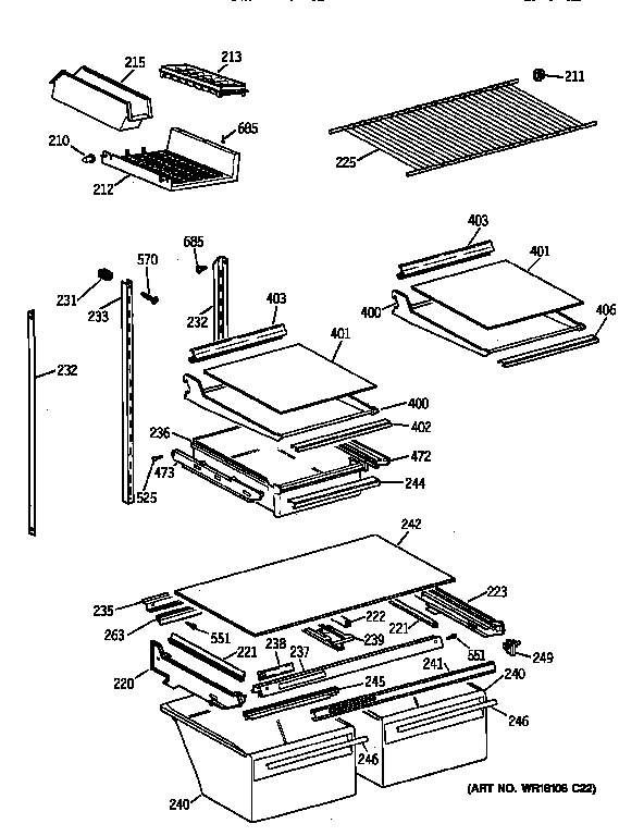 SHELVES AND ACCESSORIES