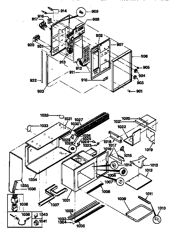 UPPER CONTROL PANEL & OVEN BODY