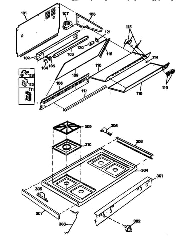 Backsplash & cooktop