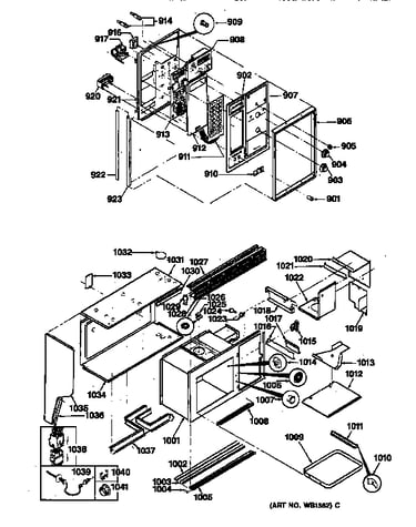 Upper control panel & oven body