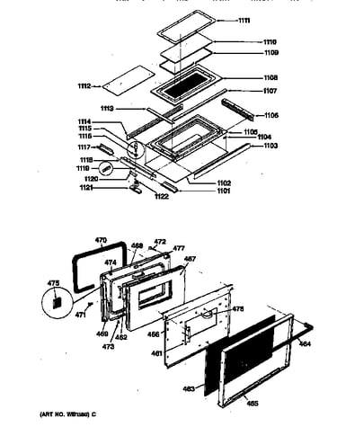 Upper & lower oven door