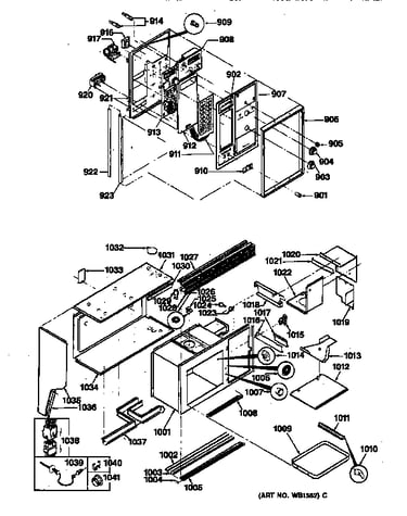Upper control panel & oven body