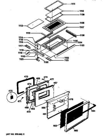 Upper & lower oven door