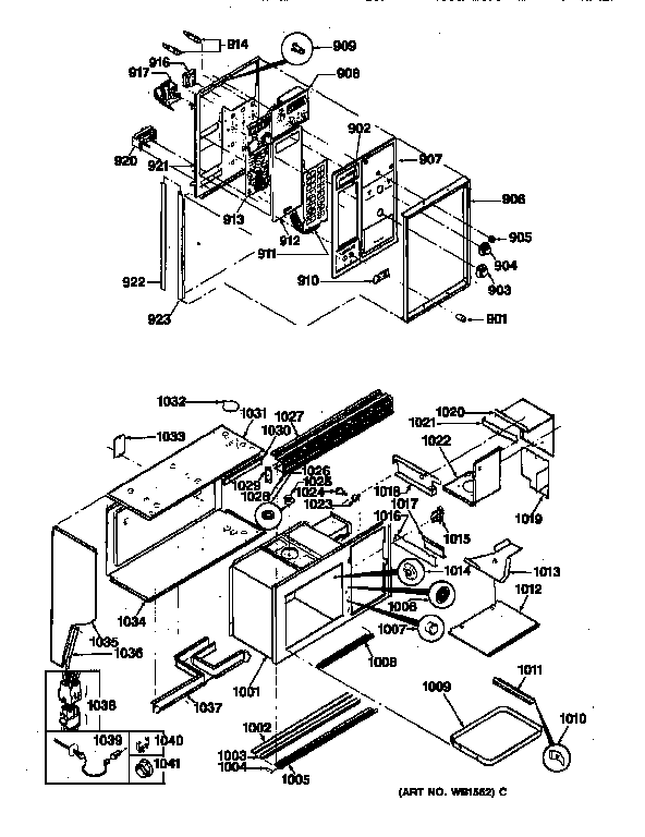 UPPER CONTROL PANEL & OVEN BODY