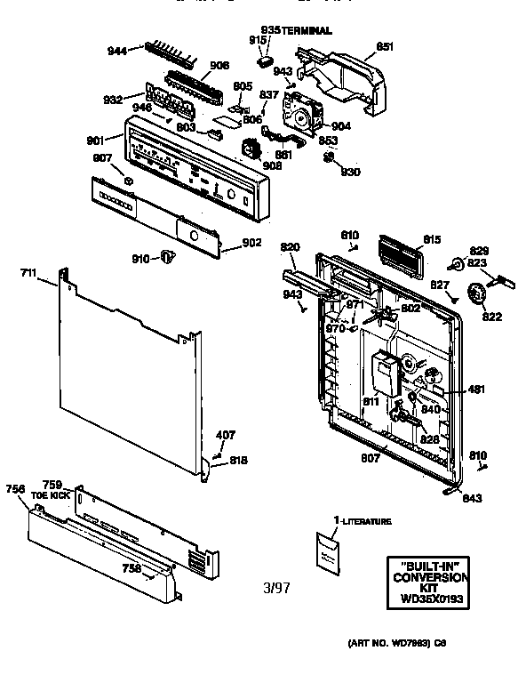 Escutcheon & door assembly