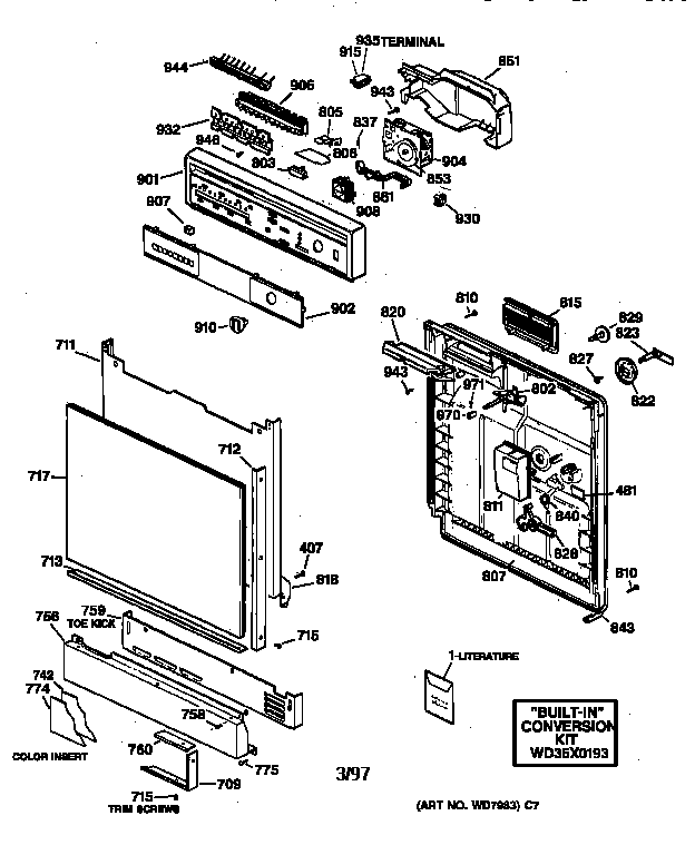 ESCUTCHEON & DOOR ASSEMBLY