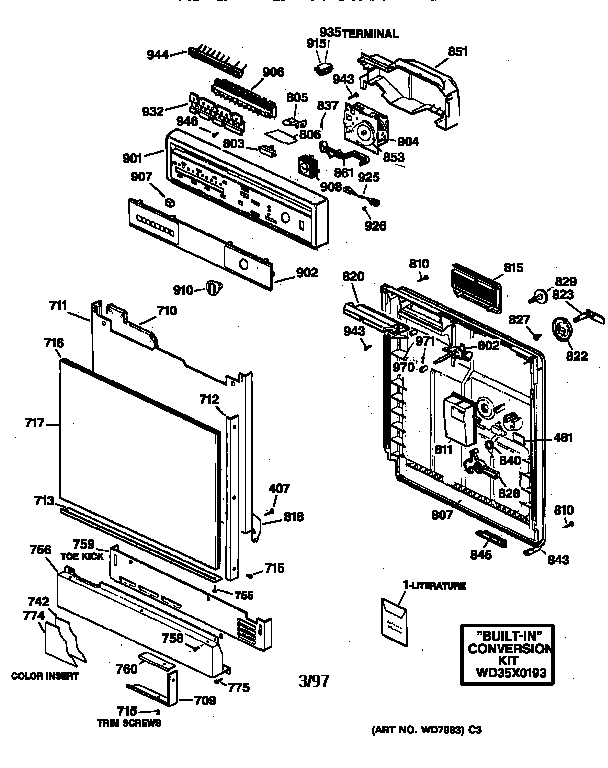 Escutcheon & door assembly