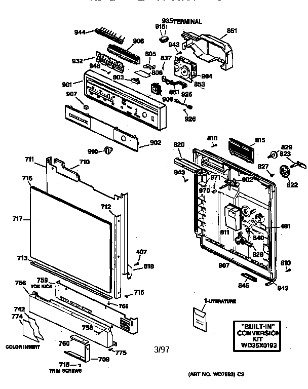 Escutcheon & door assembly