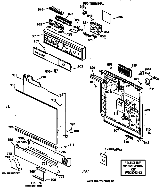 ESCUTCHEON & DOOR ASSEMBLY