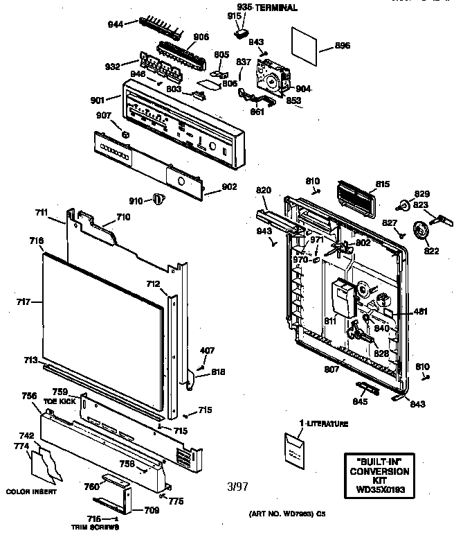 ESCUTCHEON & DOOR ASSEMBLY
