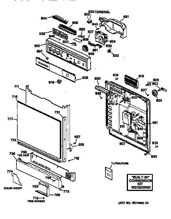 Escutcheon & door assembly