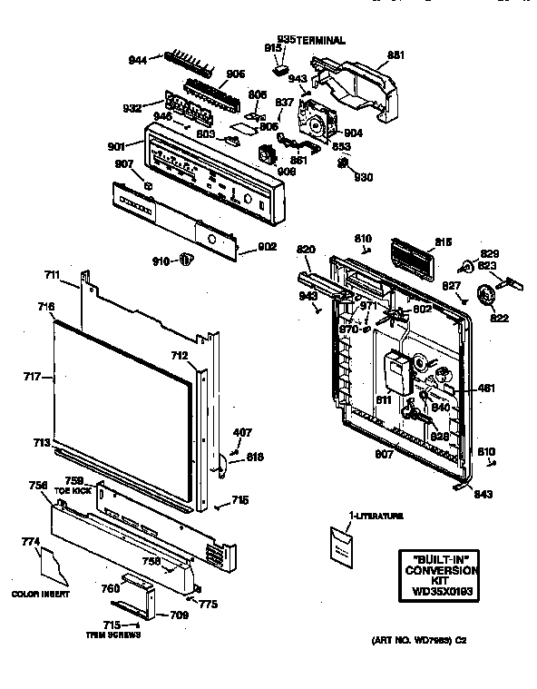 ESCUTCHEON & DOOR ASSEMBLY