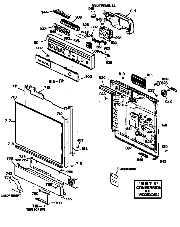 ESCUTCHEON & DOOR ASSEMBLY