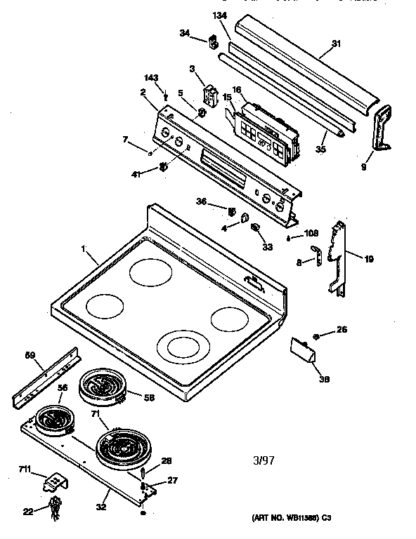 Cooktop & control panel