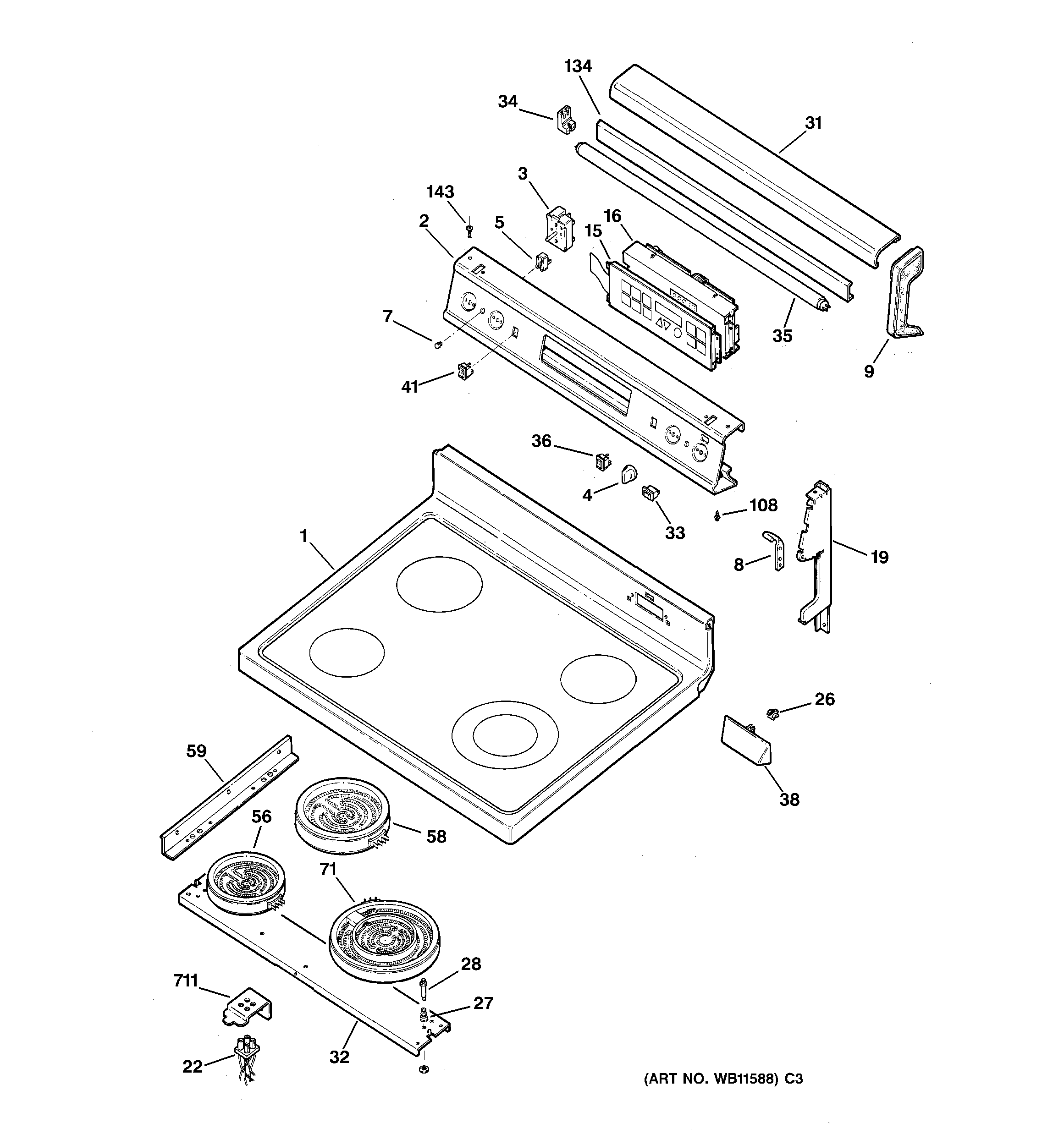 Cooktop & control panel