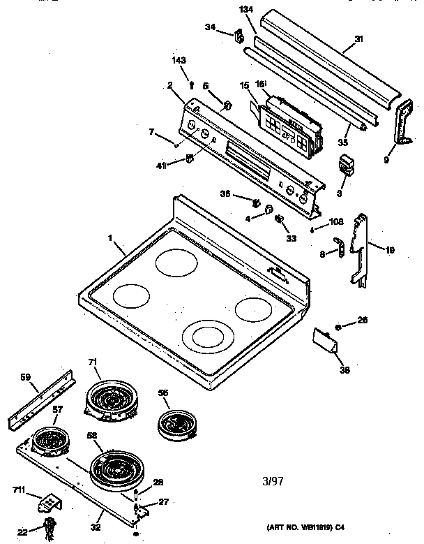 Cooktop & control panel