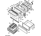 GE JBP95AW1 door & drawer parts diagram