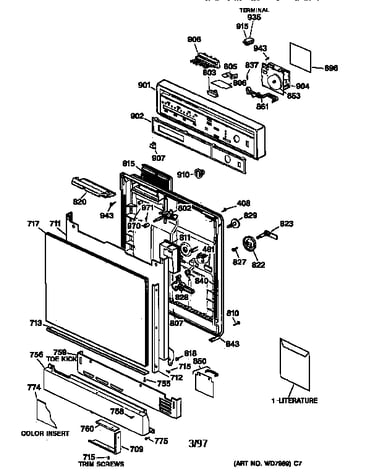 Escutcheon & door assembly