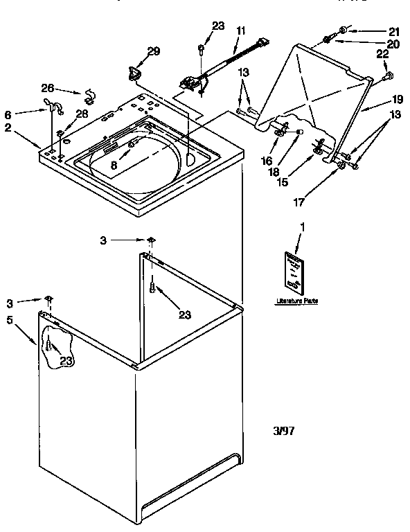 Top and cabinet