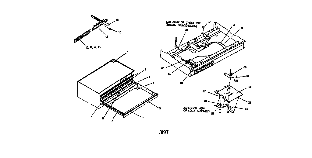 3 drawer intermediate chest