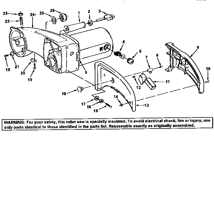 Arm and motor assembly