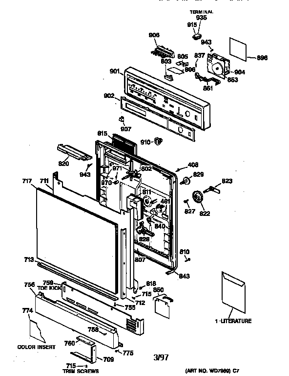 ESCUTCHEON & DOOR ASSEMBLY