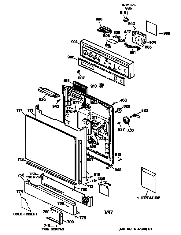 ESCUTCHEON & DOOR ASSEMBLY