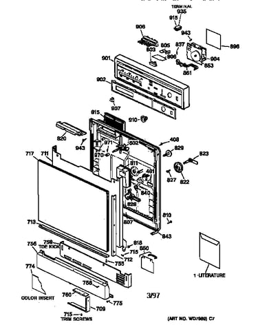 Escutcheon & door assembly