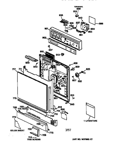 Escutcheon & door assembly
