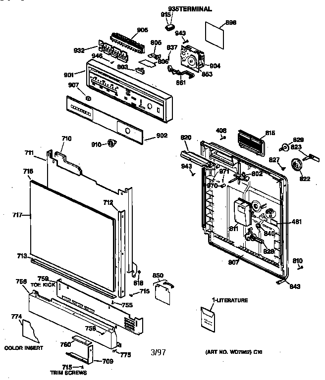 Escutcheon & door assembly