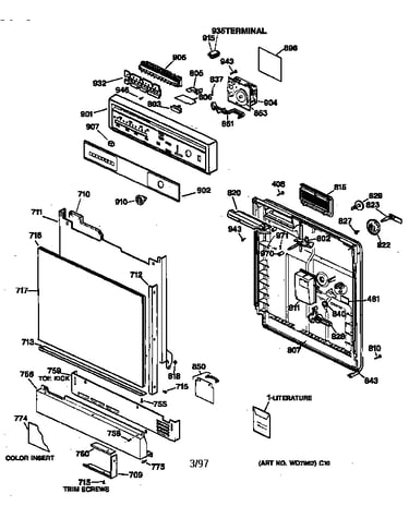 Escutcheon & door assembly