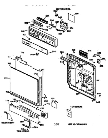 Escutcheon & door assembly