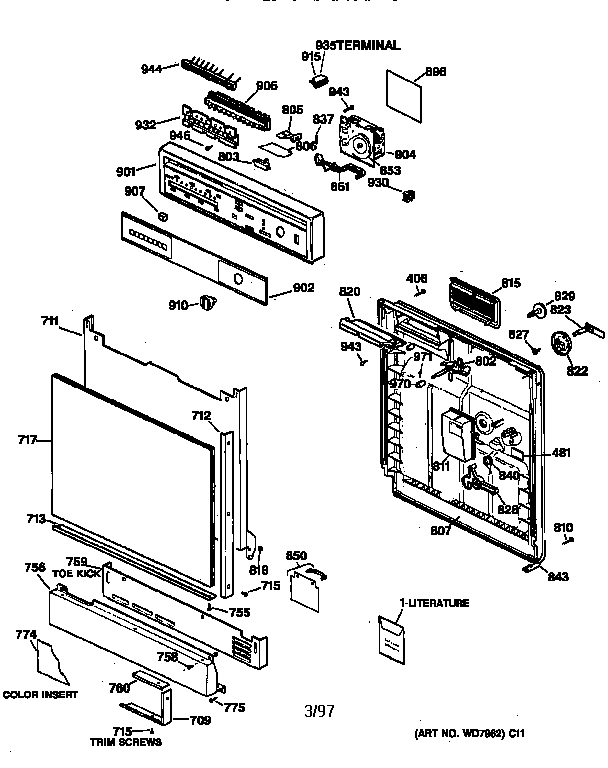 ESCUTCHEON & DOOR ASSEMBLY